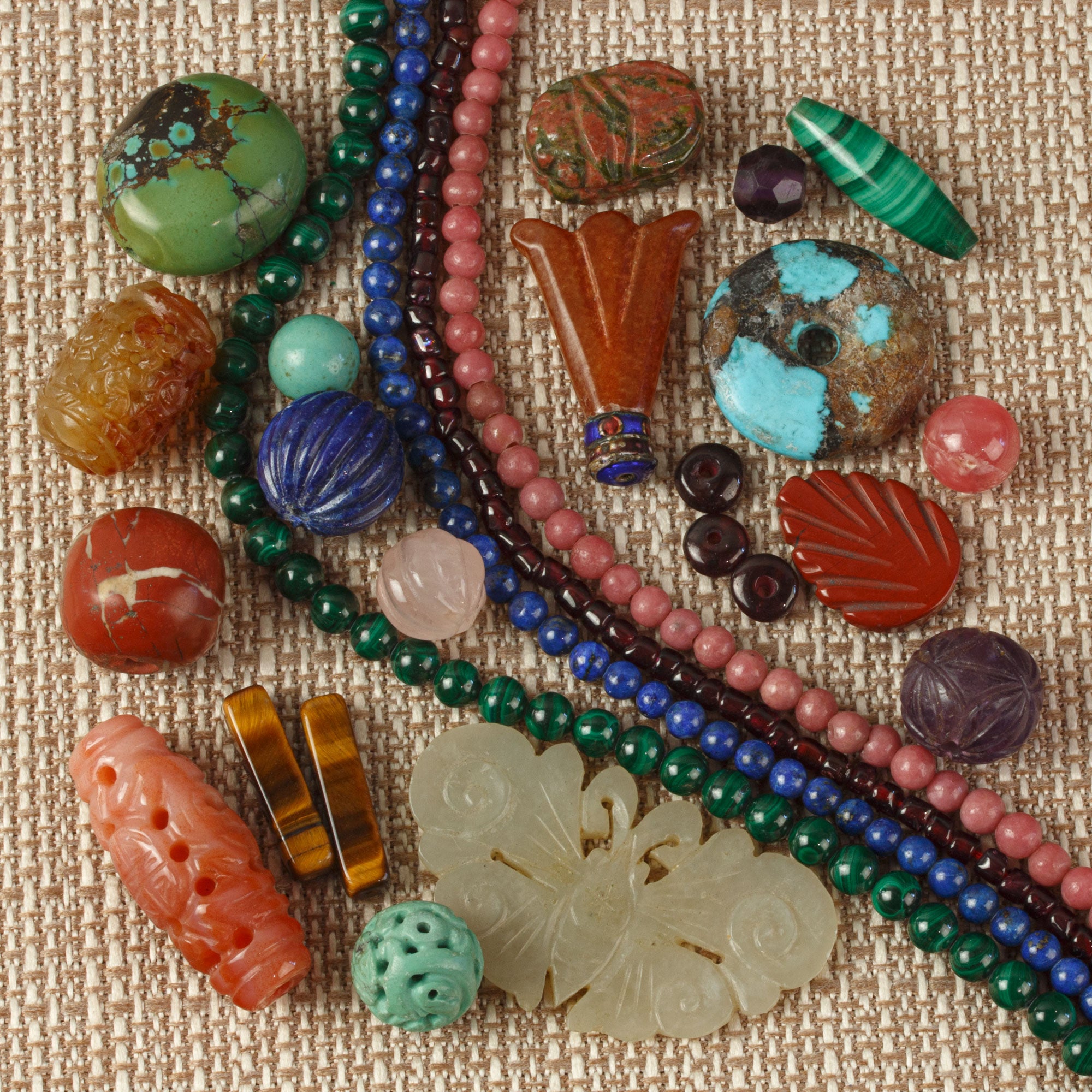 Gemstone Beads semi-precious: round, carved, etc  –  Earthly Adornments