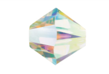 Vintage Swarovski crystal bicones, Aurora Borealis. Art.5301. . b11-cr-0938
