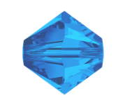 Vintage Swarovski crystal bicones,Sapphire Blue, Art.5301. b11-bl-2175