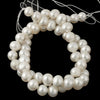 Freshwater near round - slightly oval white pearls, 8-9mm, Vintage 1990s. b15-PRL154