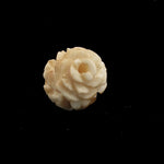 Antique Hand carved Chinese Bone rose beads. 12-15mm. Pkg 2. b3-bo198