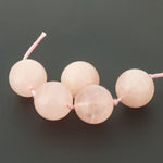 Vintage Lucious Pink Rose Quartz Round Beads, B4-ROS344