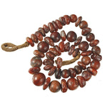 Antique Carved Stone beads, jasper, carnelian, sard. 23.5" long.  b4-aga284