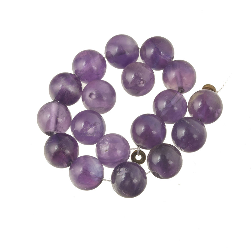 Amethyst beads. Natural, deep purple.  8mm. Pkg 6. b4-ame234.