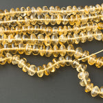 Vintage Citrine Rondelle Beads, gemmy golden, natural colors. 1- 8" Str. b4-cit237