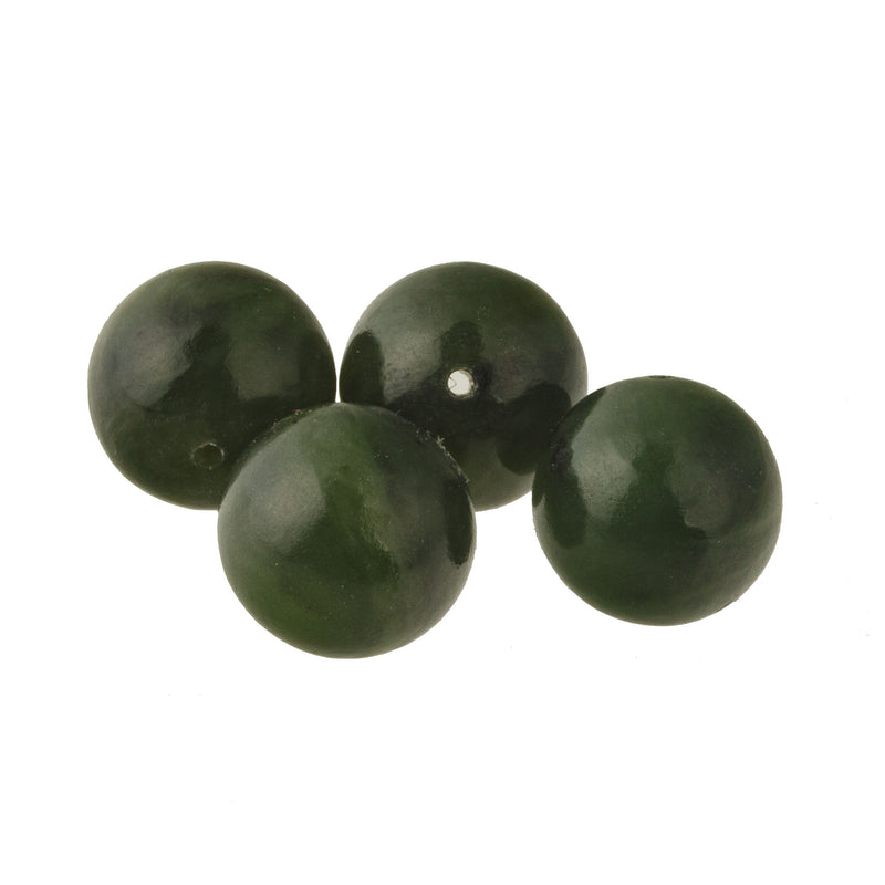 Genuine natural high grade 1980s Taiwan Nephrite jade, 10mm. 9 inch. strand. b4-jad501