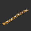 Magnificent Antique Art Nouveau gilt brass opal glass bracelet. BRAN100