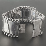 Mexican Sterling Silver Linked Wave Bracelet j-brvs-988