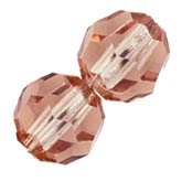Czech Faceted French Rose Rounds. 6mm. Pkg of 10