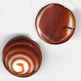 Vintage West German snail shell pendant. 15mm. Pkg of 1