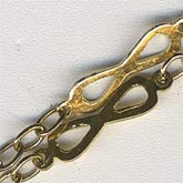 Gold Plated flat infinity chain. 9mm. Per foot