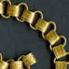 Vintage style embossed solid brass book chain per foot. b12-chn578