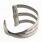Signed sterling silver modernist Robert Nilsson twist cuff bracelet