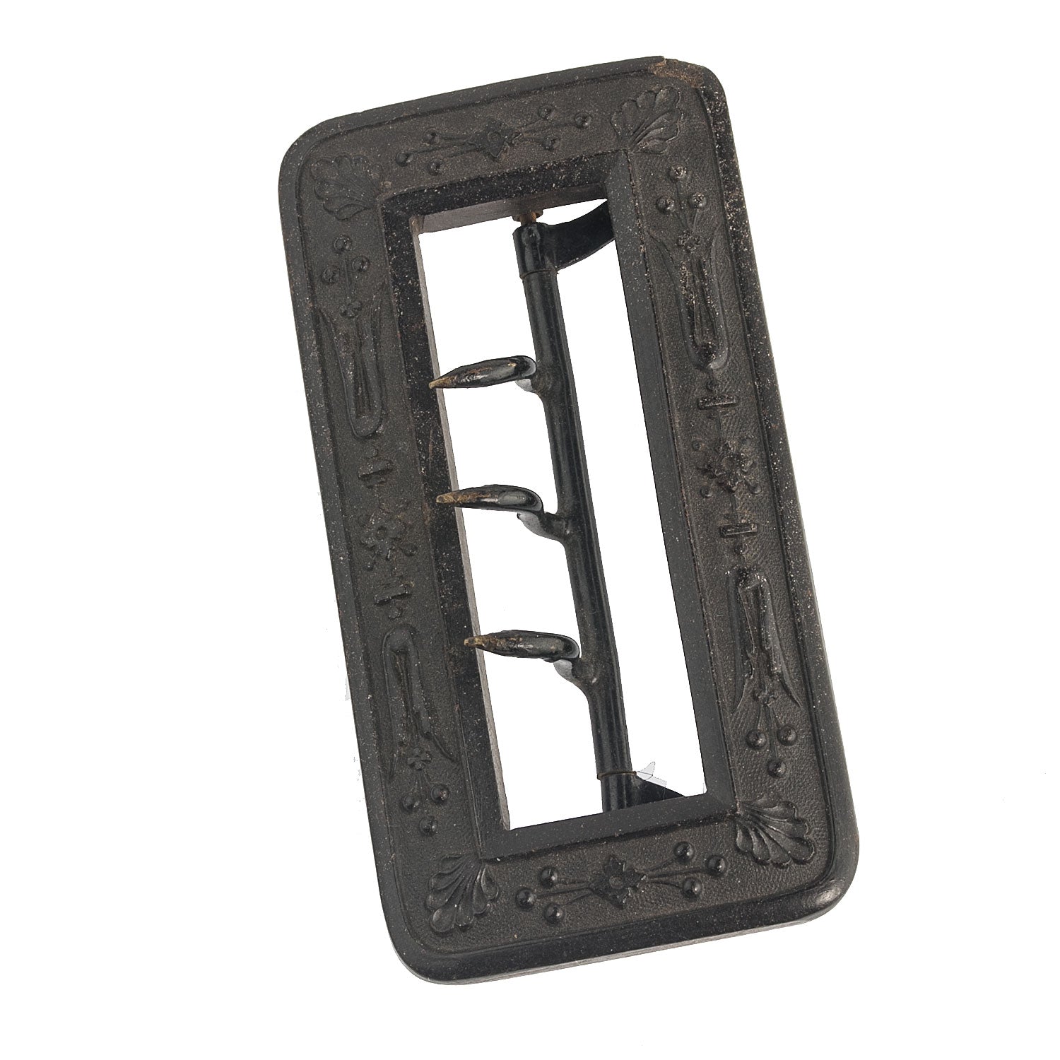 ANTIQUE VICTORIAN SASH BUCKLE  1800\'S 1800s Sterling on Gilt Turquoise Sash Buckle – Maude Vintage main image 2