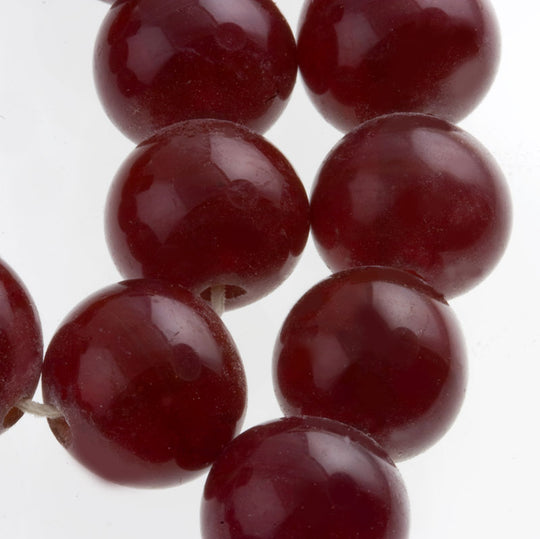 Vintage pomegranate irregular red rounds. 10-12mm. Japan. Package of 8. b11-rd-0843(e)