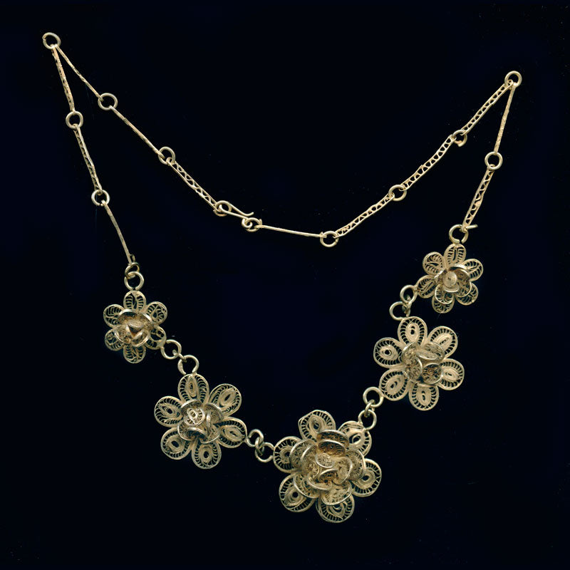 Art Nouveau Flower Conversion Necklace