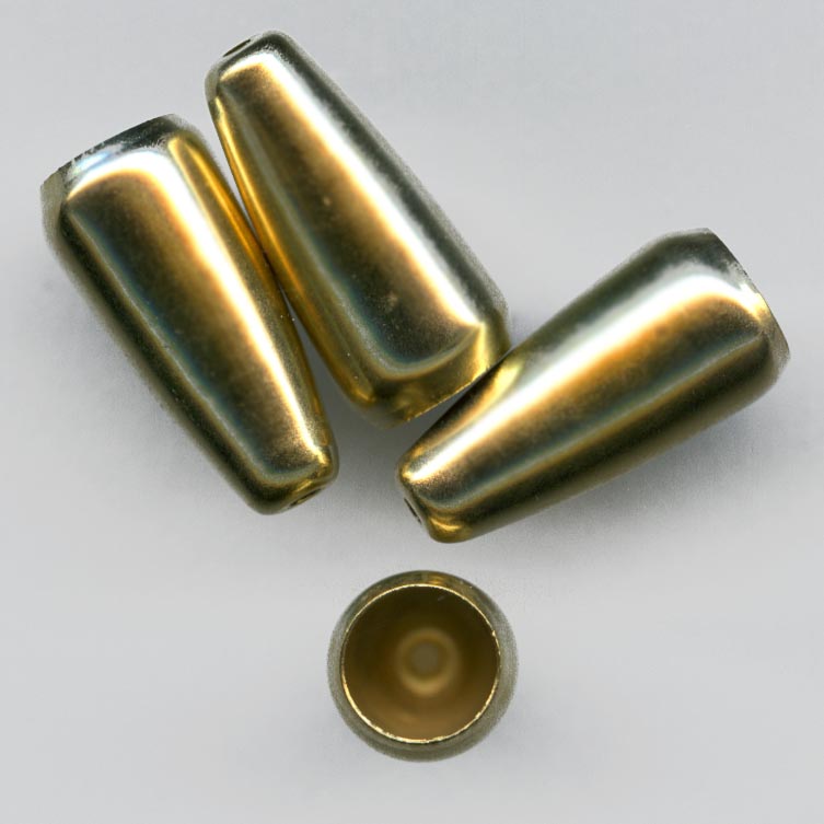 Brass cones 15x8mm, pkg of 4