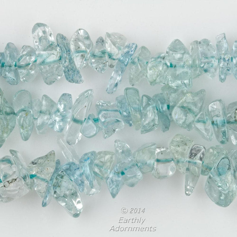 Aquamarine blue-green nugget strand