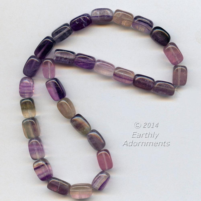 Floruite purple and green beads