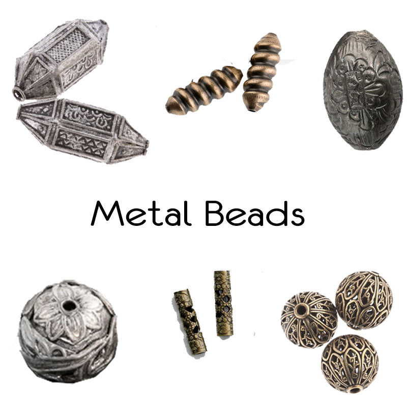 selection of metal beads 