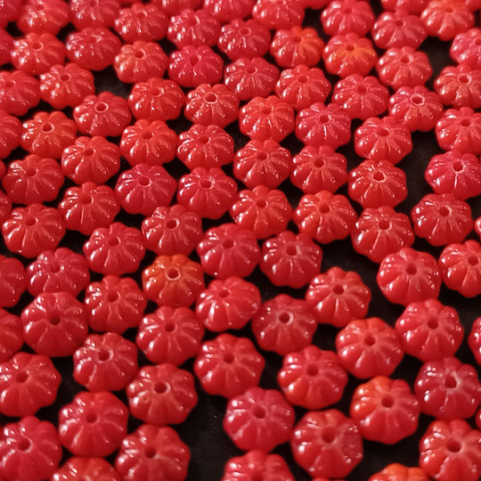 Vintage flower rondelles, Austria-3x8mm pkg of 25. b11-RD-0741-2