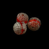 Rare vintage red cathedral window beads.  10mm. Czechoslovakia. Pkg 2. B11-rd-0862