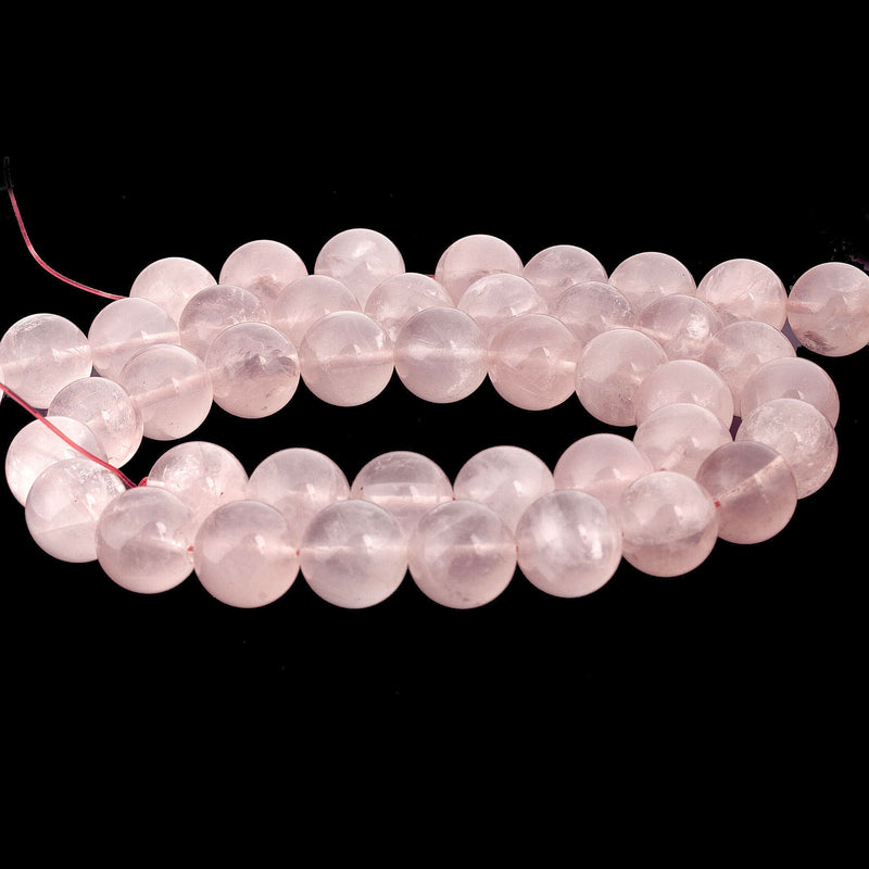 Vintage Gemmy Pink Rose Quartz Round Beads, B4-ROS345