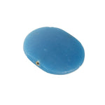 Chinese glass tabular disk counterweight bead, 33-34mmx36-38mm.  Pkg 1. B11-bl-2170