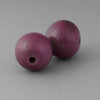 Old Chinese opaque mauve color wound glass bead .20-21mm.  Pkg.1.   b11-pp-1207