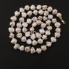 Genuine Japanese Lake Biwa pearl necklace. Natural lustrous pearls 14kt  gold clasp, 18 inches.  nlgm006