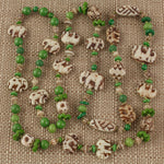 Art Deco Egypian Revival style 1920s Neiger Brother's bead necklace 36 inches. nlbd2211