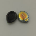 Czech marea finish 2-hole glass scarab bead. 20x16x8mm. Pkg of 1. b11-mi-0063