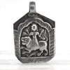 Hindu amulet pendant of Godess Durga riding lion. b18-0614cs