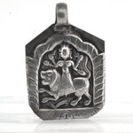 Hindu amulet pendant of Godess Durga riding lion. b18-0614cs
