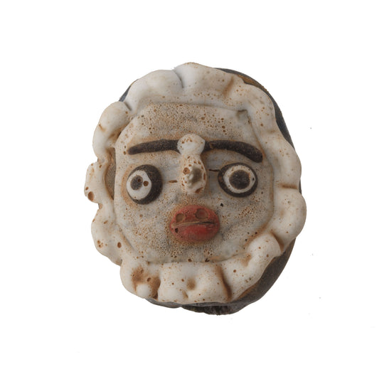 Phoenician Head with White hair, beard. Pendant, reproduction. Pkg 1. B1-2073