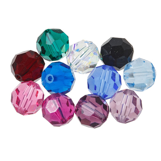 Vintage Swarovski 6mm round beads. Article 5000. various colors. Package of 12.  b11-mi-2182