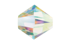 Vintage Swarovski crystal bicones, Aurora Borealis. Art.5301. In various sizes. b11-cr-0938