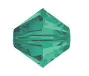 Vintage Swarovski crystal bicones,Emerald Green. Art.5301. In various sizes.  b11-gr-2078