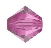 Vintage Swarovski crystal bicones,Fuchsia, Art.5301. In various sizes. b11-pp-1284
