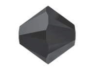 Vintage Swarovski crystal bicones,Jet Black. Art.5301. various sizes.  b11-bw-2128