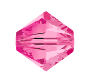 Vintage Swarovski crystal bicones,Rose, Art.5301. In various sizes. b11-pp-1281