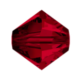 Vintage Swarovski crystal bicones,Siam Red, Art.5301. In various sizes. b11-rd-0920