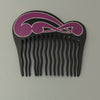1960's French hand painted vintage hair comb. Acrylic.    ac-h-239