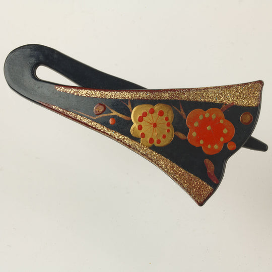 1950's Korean hand painted vintage hair comb with flowers. ac-h-244