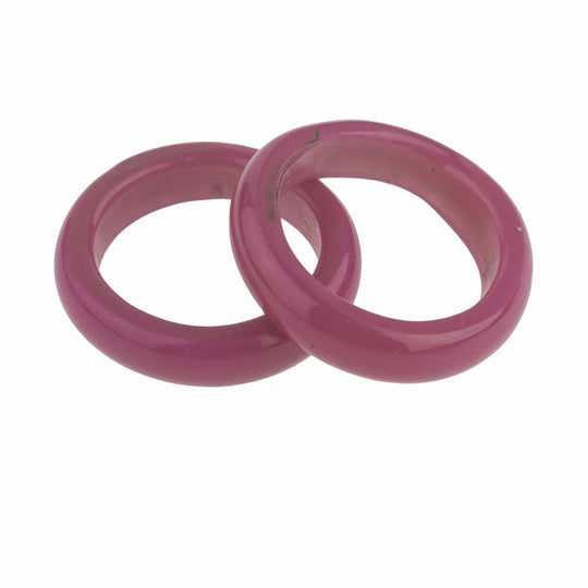 Vintage Peking glass violet color sewing basket  ring. 25mm.  Pkg 1. b10-0414