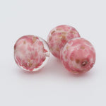 Vintage pink and aventurine sommerso glass beads from Murano. Pkg 1. B11-PP-1276