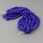 Vintage Bohemian opaque flat back glass flower nailhead flower beads.7x3mm. Hank of 260 beads. b11-bl-1059