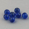 Antique Chinese translucent bubbly blue“Peking Glass” beads.9x10mm. Pkg 6. b11-bl-2176