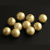 Vintage Czech lustrous light mustard yellow speckled brown Picasso finish glass beads  7mm. Pkg  20.  b11-br-0812