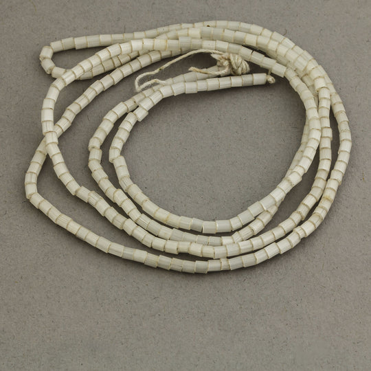 Tiny "MOP" glass beads from Bohemia.  26" strand. 1950s. b11-bw-2133